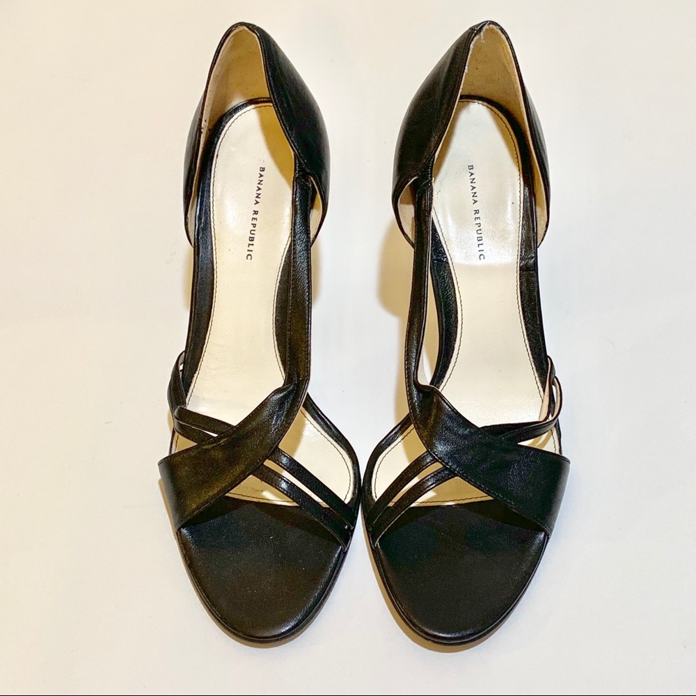 Banana Republic Leather Open Toe Strap Shoes 8.5